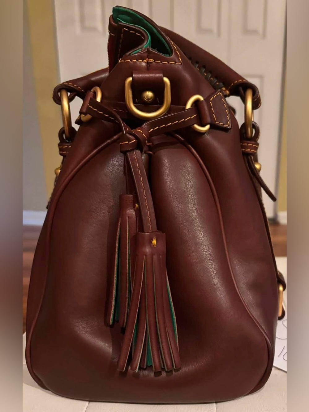 Dooney & Bourke Large Florentine Chestnut - Picture 6 of 9